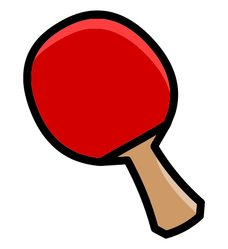 Ping Pong Paddle and Ball